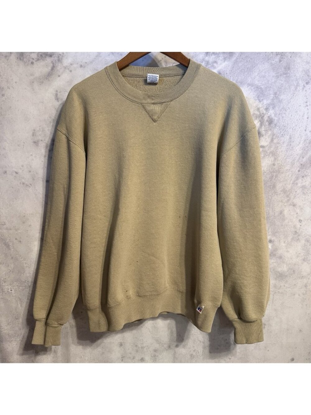 Vintage 90s Russell Athletic Sweatshirt Brown Crew Neck USA Made Size Large